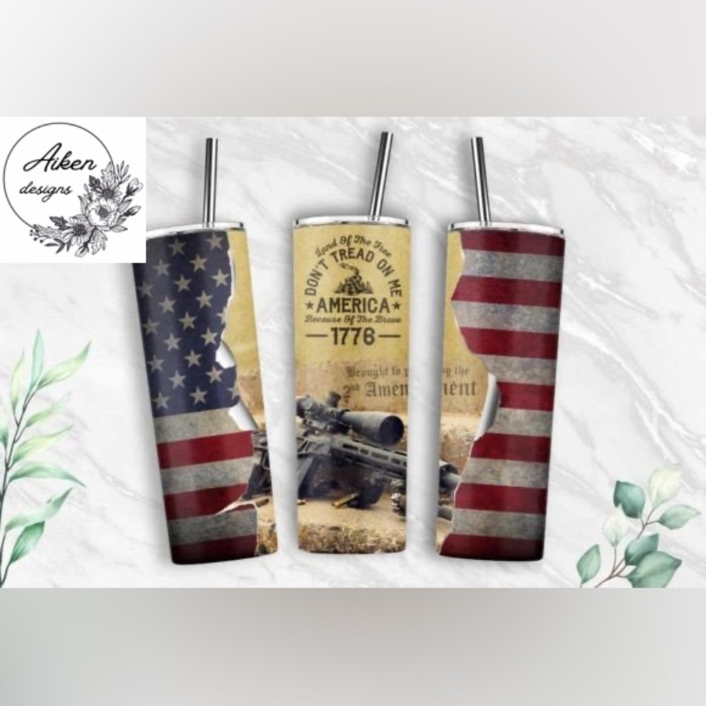Don’t tread on me 20 oz tumbler